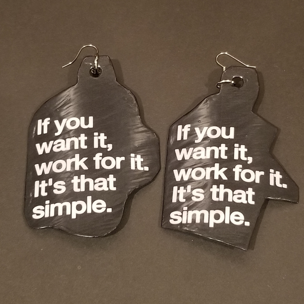 Inspirational Quote Earrings View 4
